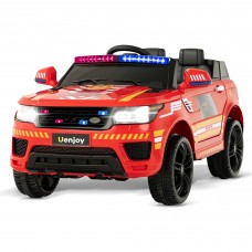 Uenjoy 12V Ride On SUV Kids Fire Fighter Truck  
